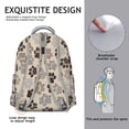 thumbnail image 5 of Paw Print Backpack for School,Cute School Bag,Schoolbag with Adjustable Shoulder Straps & Padded Back,15.3"x11"x7.1".﻿, 5 of 6