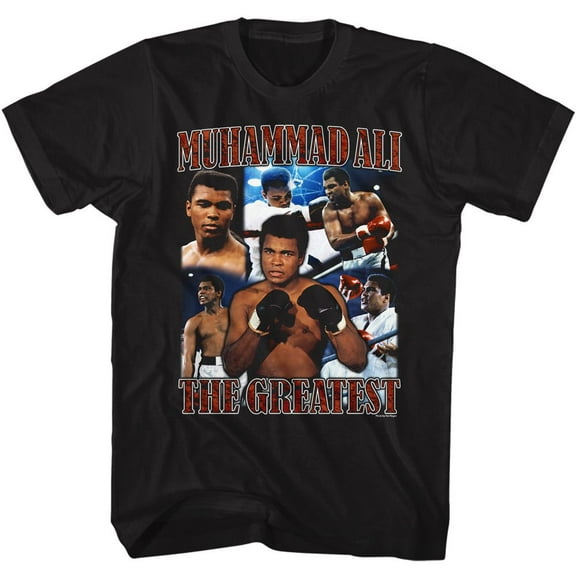 Muhammad Ali Collage Black Adult T-Shirt