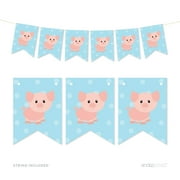 Pig Pennant Party Banner Old McDonald Farm Animals