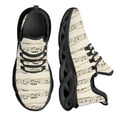 thumbnail image 1 of Zapatos de malla neutra transpirables de alta calidad con notas musicales vintage, zapatos suaves para exteriores personalizados., 1 of 6