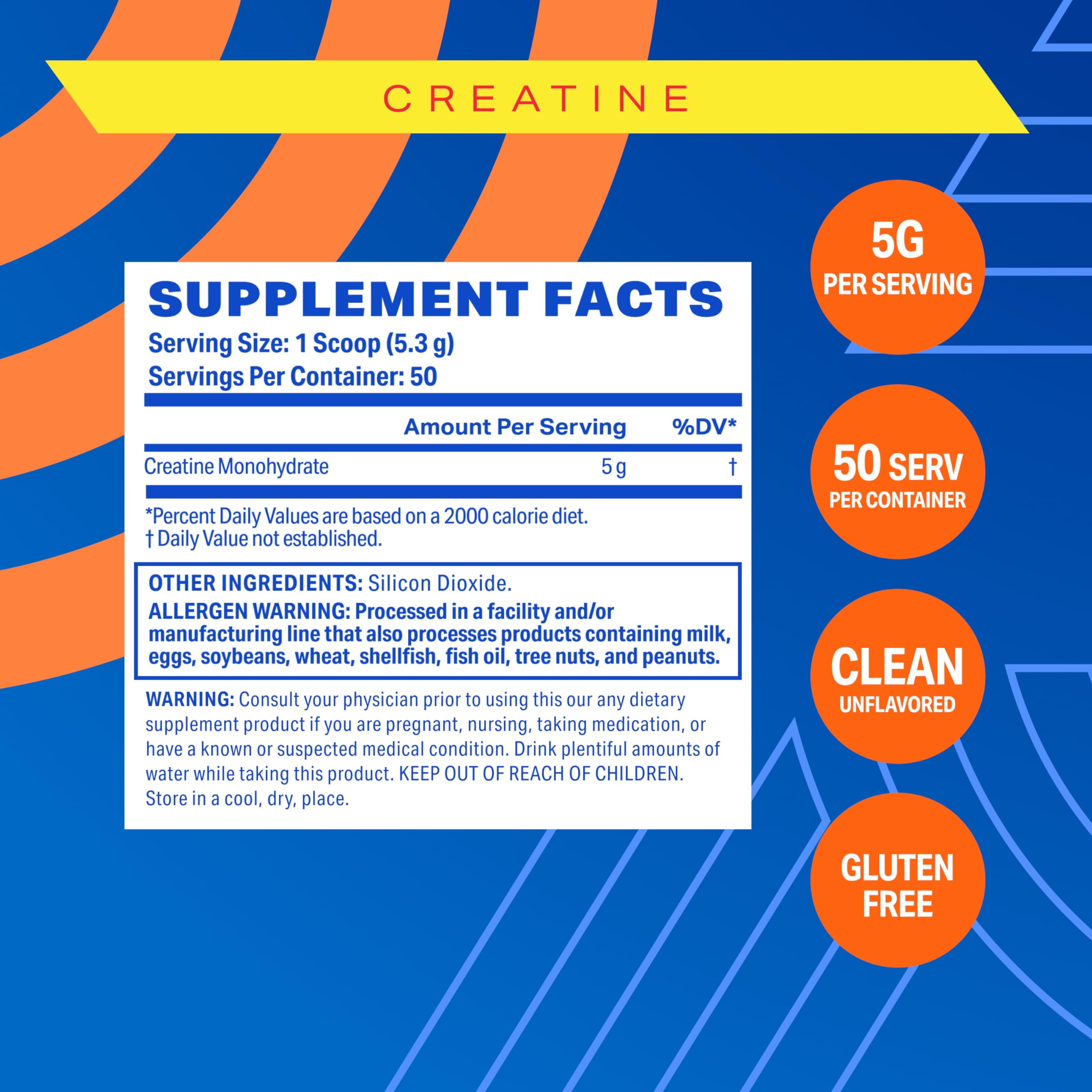 Podium Nutrition, Solos | Creatine Monohydrate, 50 Servings, Unflavored, Boost Athletic Performance