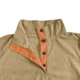 thumbnail image 5 of Diufon Mens Casual Corduroy Sweatshirt Long Sleeve Stand Collar 1/4 Button Up Pullover Fall Lapel Sweaters, 5 of 8
