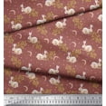 thumbnail image 2 of Soimoi Cotton Duck Fabric Dot,Leaves & Rabbit Animal Decor Fabric Printed Yard 56 Inch Wide, 2 of 3