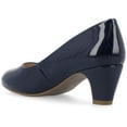 thumbnail image 5 of Journee Womens Luu Comfort Insole Round Toe Low Block Heel Pumps, Widths Available, 5 of 10