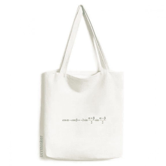 Mathematical Formula Expressing Cosine Computation Tote Canvas Bag Shopping Satchel Casual Handbag