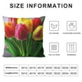 thumbnail image 5 of Creowell ulips Flower Print Throw Pillow Covers Fashion Throw Pillow Case Soft Couch Pillows Decorative Square Pillow Covers for Sofa Living Room, 5 of 5