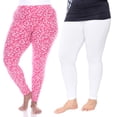 thumbnail image 2 of White Mark Women's 2 Pack of Leopard Printed Leggings, 2 of 2