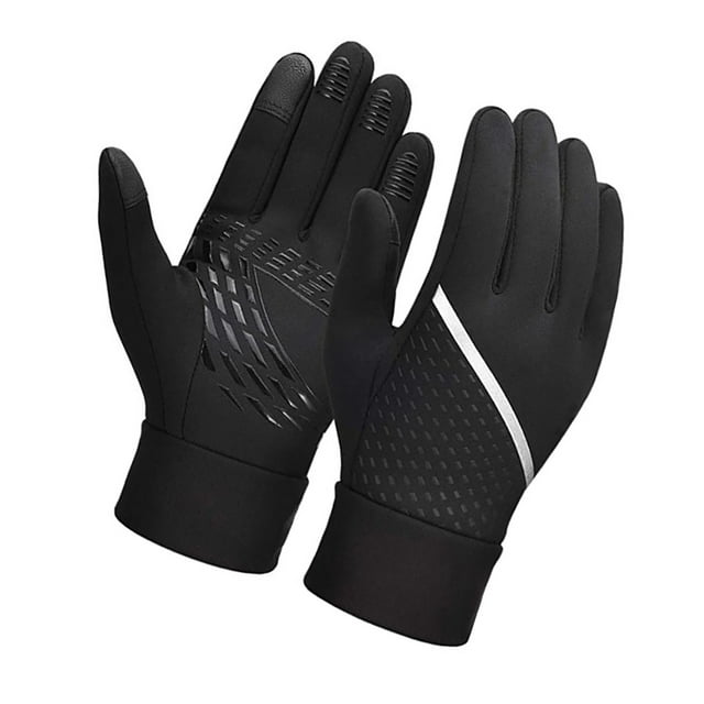 Yuarrent Guantes de invierno Cubierta de mano al aire libre Mujeres Hombres Calentador de manos Pantalla táctil antideslizante Guante de Ciclismo S