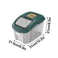 thumbnail image 2 of WIFKLSIIPG 10KG Kitchen Containers Buckets and Lunch Boxes Grain SeaLED Cans Household Storage of Pet Dog Food and Cat Food.(Green), 2 of 6