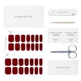 thumbnail image 5 of DANNI & TONI Semi Cured Gel Nail Strips (Sultry Cinders) Burgundy Gel Nail Wraps Deep Red Nail Stickers 28 Stickers, 5 of 7