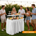 thumbnail image 6 of innhom 40" 3-Tier Foldable Ice Bucket Table with Removable Skirt, Portable Party Cooler Table with Drain System & Heavy-Duty Metal Frame for Outdoor Patio Pool Party Camping, 6 of 9