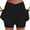 Black, variant on BOMYJESK Skorts for Woman High Waist Casual Golf Skirts Workout Tummy Control Tennis Skirts Inner Shorts Summer Plus Size Running Short Skirts Black L