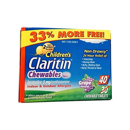 UPC 041100810748 product image for Claritin Clr Chew 30ct+10bns | upcitemdb.com