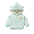 thumbnail image 2 of Godderr Toddler Newborn Autumn Winter for Outwear Girls Boys 6M-4Y Baby Warm Winter Tracksuits Outwear Fleece Hooded Jacket Zip up Coat, 2 of 8
