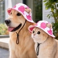 thumbnail image 6 of Ear Hole Sun Hat For Pet, Summer Shade Cap Accessory, Breathable Outdoor Wear, Adjustable Head Covering For Cats Dogs M, 6 of 7