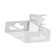 thumbnail image 4 of Organizador de escritorio con cajón para gestión de cables y portavasos, sin taladro Blanco, 4 of 9