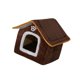 thumbnail image 2 of Casa para perros y gatos, tienda de campaña para mascotas, cueva suave para gatos de interior, cama para gatos, perros, gatos y gatitos marrón, 2 of 8