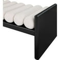 thumbnail image 2 of Maklaine Contemporary Solid Wood Rich Black Bench with Cream Boucle, 2 of 6