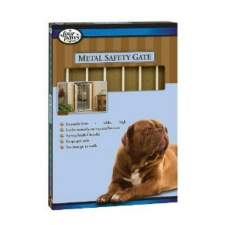 Four Paws Metal Safety Gate Walk Thru Pet Gate - Fits 30-34