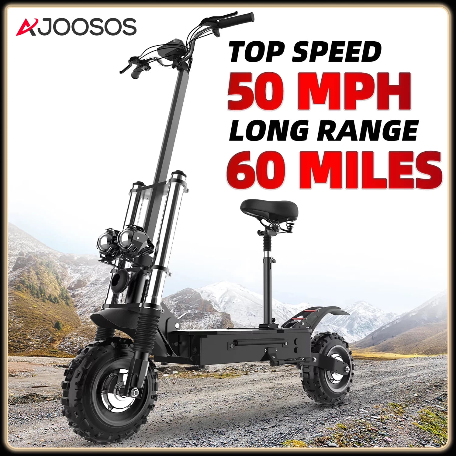 AJOOSOS X60 Scooter Adults 50 mph Top 60V Dual Motor Electric Scooter - Walmart.com