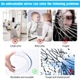 thumbnail image 5 of Full Body Mirror Tiles, 11.8'' x 11.8'' Acrylic Mirrors for Wall, 4 PCS Wall Mirror Full Length, Peel and Stick Mirrors for Wall, Gym Mirrors for Home Gym, Bedroom, Living Room, 5 of 5