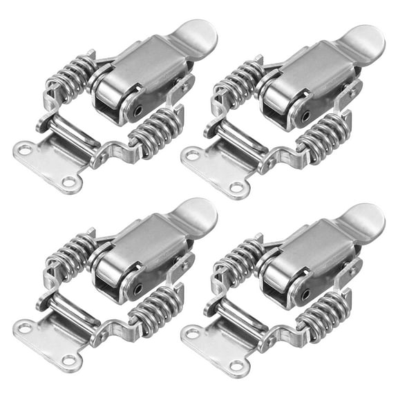 Uxcell Spring Hasp Toggle Latches Lock, Stainless Steel Double Springs Latch, 4Pack