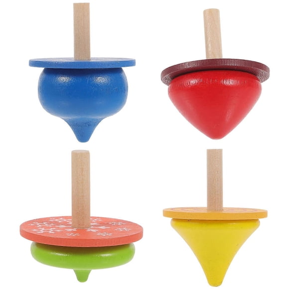 4 Pcs Flash Toy Trompo Top Top Toy LED Toys Sparkle Tops Early Educational Toy