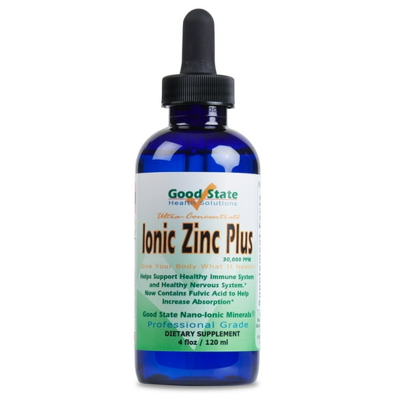 Good State Liquid Ionic Zinc Plus Ultra Concentrate, 4 Fl Oz, 200 Servings, 15 mg, Supports Immune Health & Cellular Function