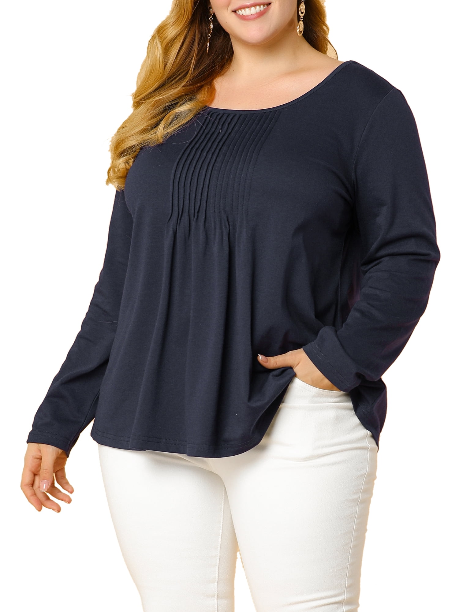 plus size blouses at walmart