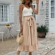thumbnail image 5 of Pantalones Sueltos Con Dobladillo Con Volantes,Pantalones De Mujer Con Lazo De Cintura Alta Pantalones Con Dobladillo Con Volantes Pantalones Con Dobladillo Suelto De Cintura Alta Tecnología Avanzada, 5 of 8