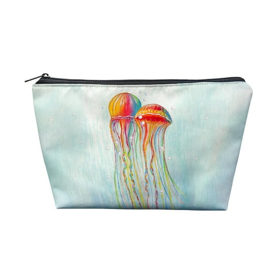 Betsy Drake Interiors Colorful Jellyfish Pouch 8.5x6
