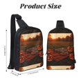 thumbnail image 2 of Chest Bag Dual Pocket 11.8×7.7×2.4in Waterproof Double-Pocket Large Capacity With No Inner Pouch Pockets And Double Drawstrings Autumn Picnic, 2 of 8