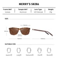 thumbnail image 3 of Gafas de sol MERRY'S de aluminio polarizado para hombres/mujeres - Leopard, 3 of 8