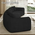thumbnail image 6 of Modern Curved Sofa Couch for Living Room, 157" Oversized Sectional Luxury Plush Chenille Extra Deep Wide Seat Curved Cloud Sofa with 6 Pillows, No Assembly,Black, 6 of 8
