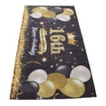 thumbnail image 5 of Dekaim Backdrop, Happy Birthday Backdrop Washable Black Gold Balloon Fireworks Sign 16th Birthday Backdrop for Bedroom Yard, 5 of 8