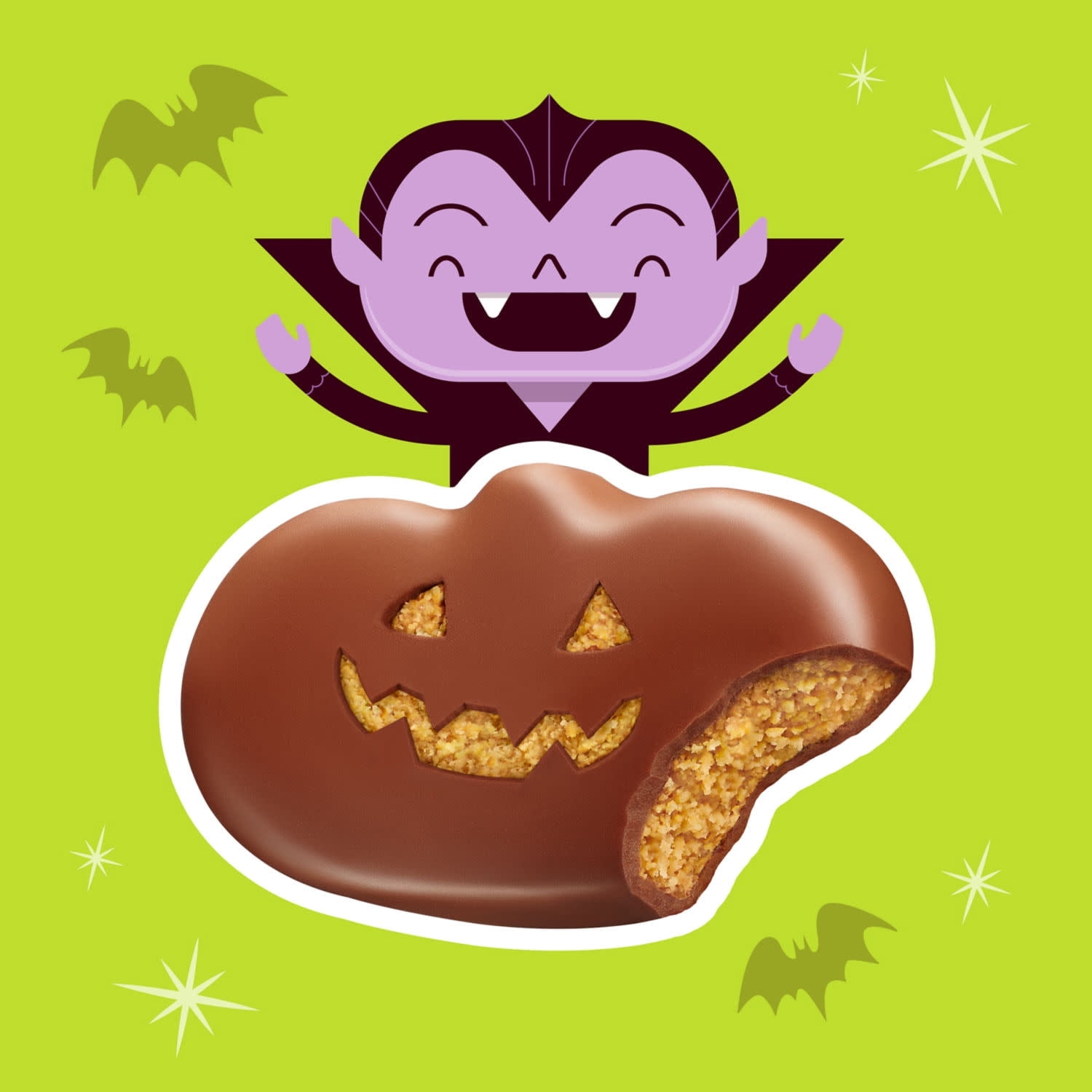 Reese’s Peanut Butter Pumpkins in Milk Chocolate, Halloween Edition Candy, 6 Pack, 1.2 oz Each with olive green bowl by ValueNest