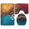 thumbnail image 1 of ABPHQTO Hermosa Cascada Bosque Otoño Provincia Kanchanaburi Thail Juego de alfombras de baño de 3 piezas Alfombra de baño Alfombra de contorno y tapa de inodoro ABPHQTO Cont-CHAPPLE-28069, 1 of 2