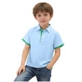 thumbnail image 3 of Avtoify Children's Printed Lapel Button Short Sleeve Pullover Summer Kids Shirt, 3 of 7