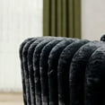 thumbnail image 5 of Roundhill Furniture Solenne Oversized Chair and a Half with Jumbo Corduroy Upholstery, Reversible Cushion, and Accent Pillow, Black, 5 of 10