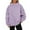 Purple, variant on Casual Crewneck Sweatshirt Comfortable Loose Fit Blank Basic Pullover Top For Daily Wear And Commuting