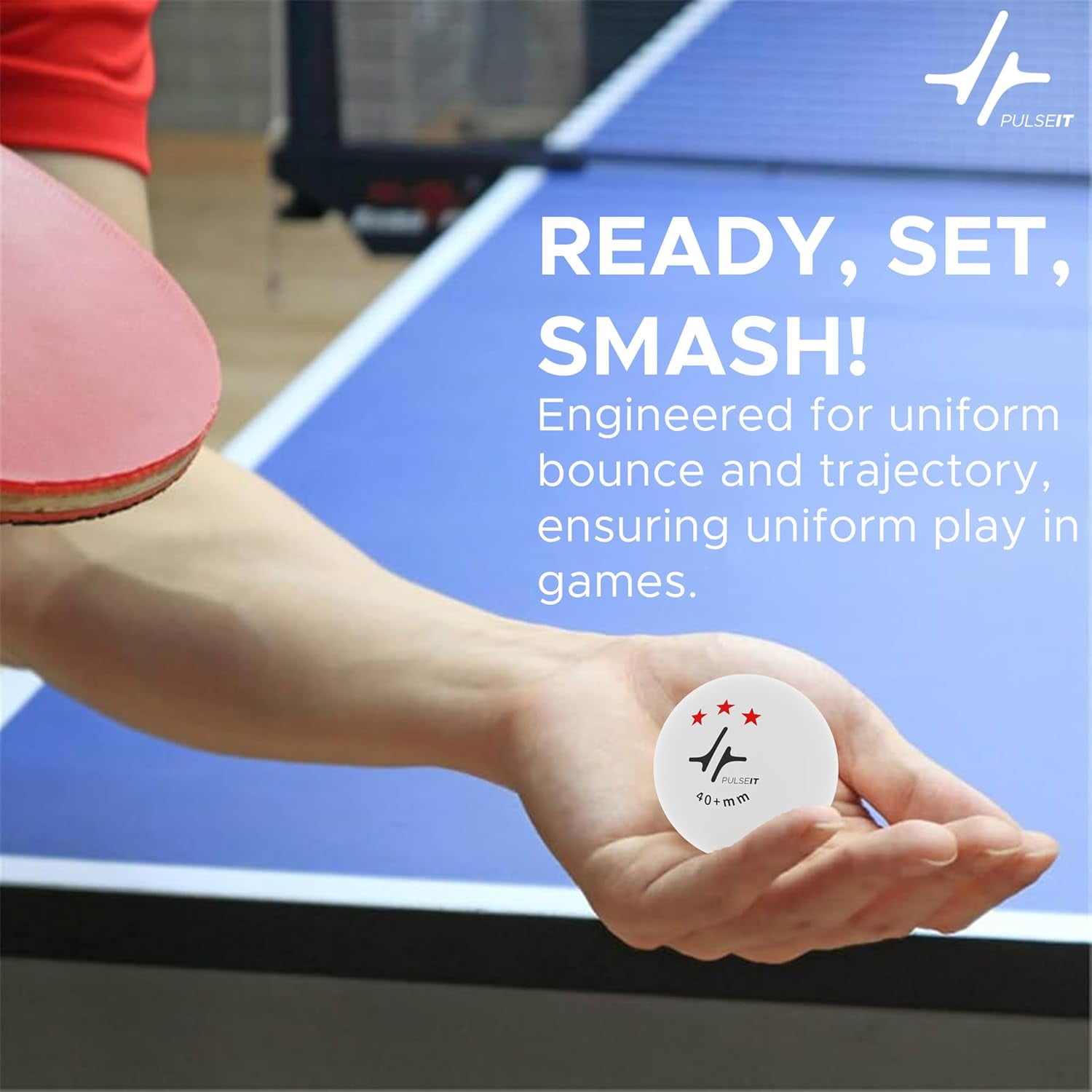 Spin - High Performance Table Tennis Balls, 40+ for Professional Matches, 3-Star Ping Pong Balls for Kids & Adults Training, Durable ABS Plastic (White) (Pack of 3)