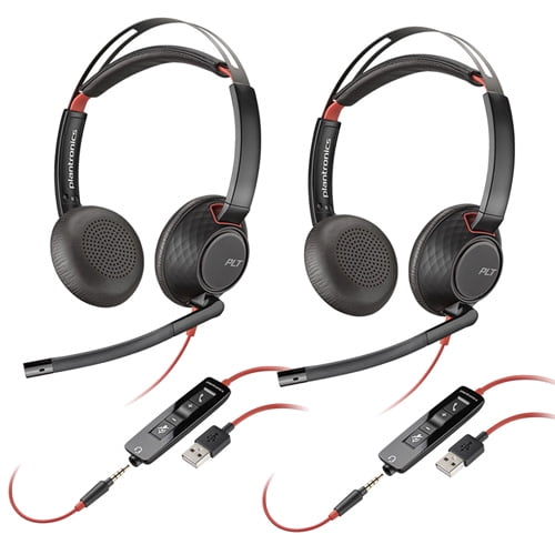 Plantronics Blackwire 5220 USB TypeA Stereo OnEar Headset (2 Pack)