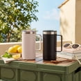 thumbnail image 2 of Ozark Trail 22oz Ceramic Lined Stainless Steel Insulated Coffee Mug with Magnetic Tritan Transparent Slider Lid, Black, 2 of 10
