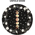 thumbnail image 3 of Moon Phase Starry Night Round Tablecloth Thicken Desk Cloth Washable Table Cover Table Cloth for Kitchen Daily Dinning Party Tabletop Decor 60 Inch, 3 of 6
