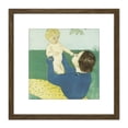 thumbnail image 1 of Cassatt Under The Horse Chestnut Painting 8X8 Inch Square Wooden Framed Wall Art Print Picture with Mount, 1 of 4