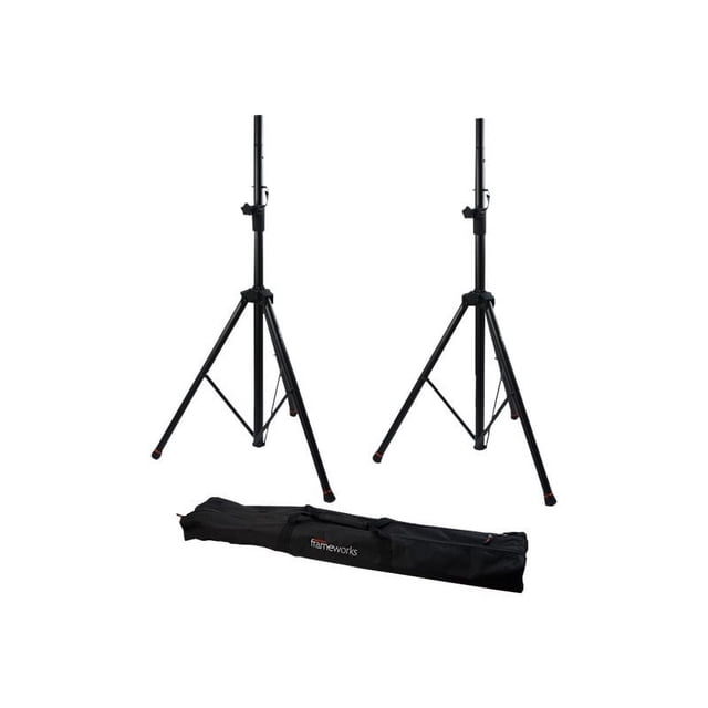 Gator Frameworks GFW-SPK-2000SET - Mounting kit (2 stands) - for speaker(s) - aluminum - black - floor-standing