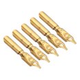 thumbnail image 1 of Unique Bargains 1.5mm Line Width Fountain Pen Nib Replacement 304 Stainless Steel for Drawing Writing Gold 5 Pack, 1 of 5