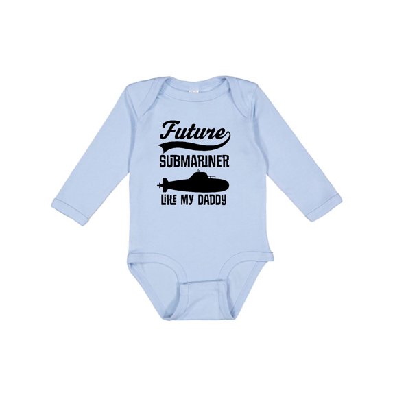 Inktastic Future Submariner Like Daddy Boys or Girls Long Sleeve Baby Bodysuit