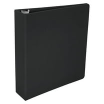 School Smart  2 in. Polypropylene D-Ring Binder, Black