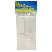 Set of 200 Disposable Plastic Pill Bags 3" x 2" With White Writing Block Area for Easy Labeling